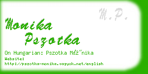 monika pszotka business card